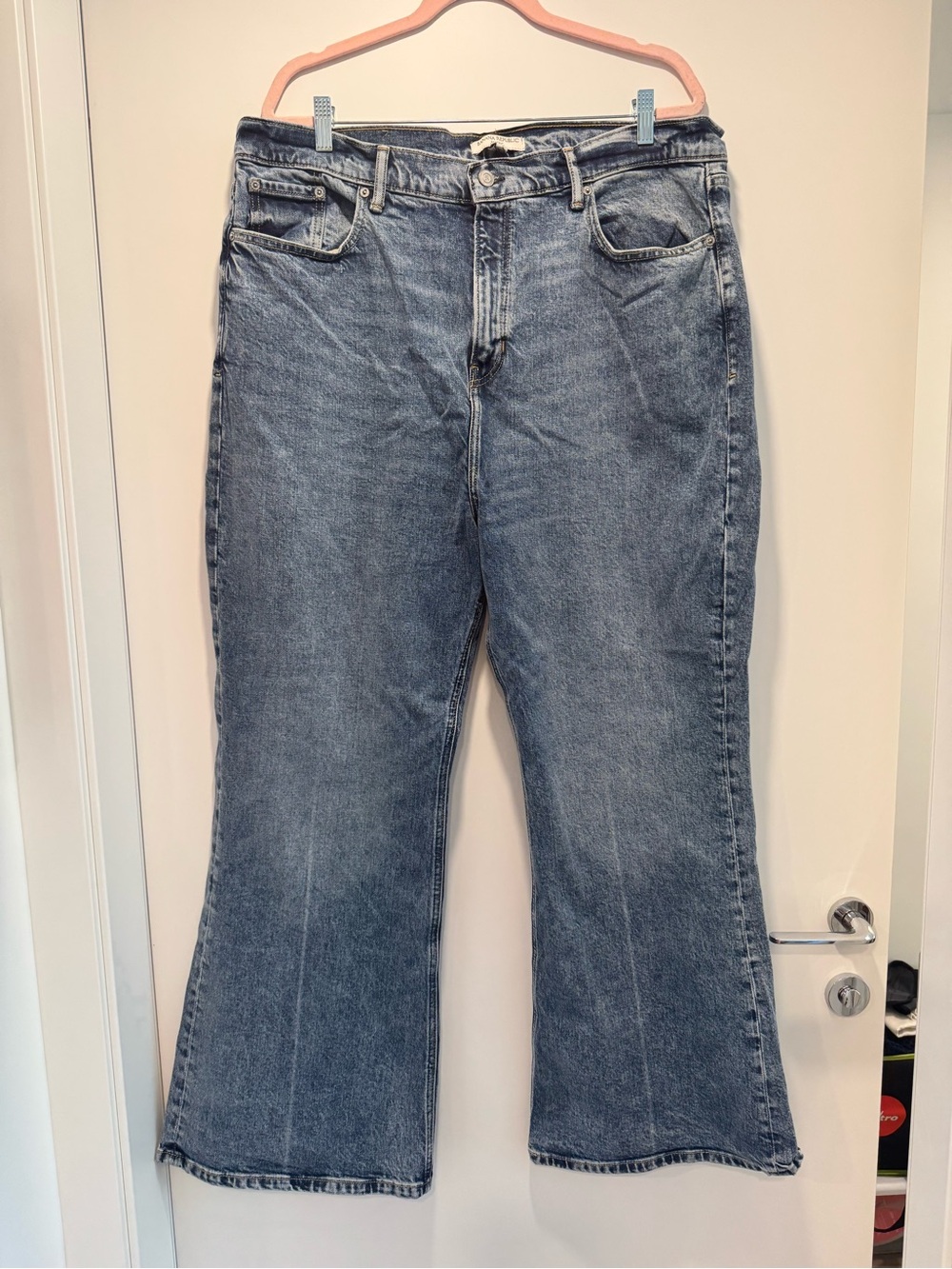 Banana Republic Wide-Leg Denim Jeans in Medium Blue Wash